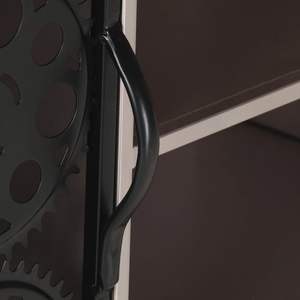 Meuble TV en bois de manguier brut avec accents en fer, élégant meuble TV - Product Image 6