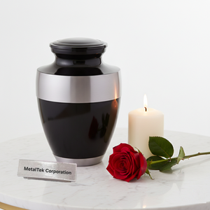 Urna Funeraria de Metal Personalizada de Primera Calidad para Cenizas Humanas, Elegante Urna Conmemorativa Hecha a Mano para Adultos, Duradera, Única, Precio de Fábrica - Product Image 1