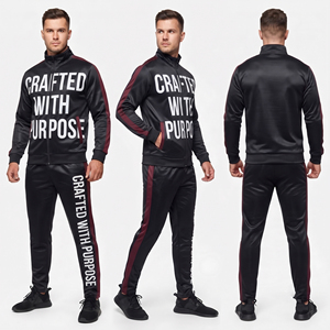 Custom Polyester Color <b>Zip</b>-Up Hoodie <b>Sweatshirt</b> Set Men Streetwear Fall Winter Tracksuit OEM Printed Logo, brand/ Name - Product Image 5