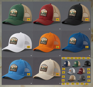 Casquettes de baseball en toile cirée pour hommes, personnalisables avec logo, 5 panneaux, style vintage old school, résistantes à l'eau, chaudes, performantes, pour la chasse en plein air - Product Image 1