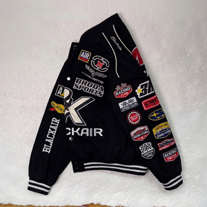เสื้อแจ็คเก็ตแข่งรถคุณภาพสูง OEM แบบกำหนดเอง ผ้าฝ้ายหนานุ่ม สไตล์วินเทจ NASCAR ปักลายเต็มตัว สำหรับมอเตอร์สปอร์ตและสตรีทแวร์ ขายส่ง - Product Image 4