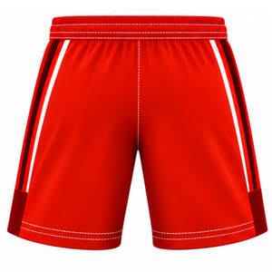 Bright <b>Red</b> White Rugby <b>Shorts</b> Team Uniform Breathable Lightweight Custom Training Sportswear Athletic Performance <b>Shorts</b> - Product Image 2