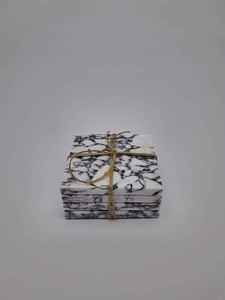 Luxury Calacatta Viola Marble <b>Coaster</b> Set of 4 With Square Design Handmade Natural Stone For Elegant Home Decor and <b>Drink</b> Use - Product Image 2