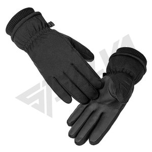 High Quality Mens Winter Black Waterproof Ski Gloves - Product Image 3