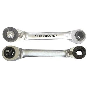 Proveedor de Taiwán ITA Tools DIY OEM/ODM Mango de trinquete compacto de grado industrial de doble cabezal CV-6140 para asa de bolsa recta 60T X 90mmL - Product Image 1