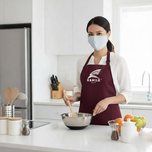 ผ้ากันเปื้อนช่างแบบสายไขว้ผ้าฝ้ายอย่างดี ปรับได้ ทนทาน พร้อมกระเป๋าใส่เครื่องมือ สีตามสั่ง ชุดยูนิฟอร์มสำหรับพนักงานร้านอาหารและบาร์ - Product Image 5