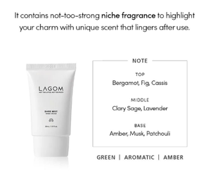 Crema de Manos Perfumada LAGOM Marine Breeze Niche 30ml, Antienvejecimiento, Iluminadora, con Escualano |   Cuidado de la Piel Coreano |   No Grasoso, de Rápida Absorción - Product Image 5