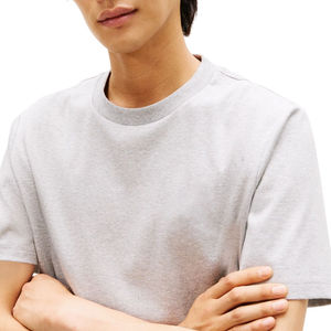 Camiseta transpirable de algodón 100% para hombre, con impresión de logotipo personalizado, de alta calidad, corte estándar, lisa y sencilla. - Product Image 3