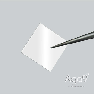 Aga9 8mmx8mm Single Crystal Square Diamond <b>Plate</b>, Both <b>Sides</b> Polished, 0.4mm Thickness - Product Image 3
