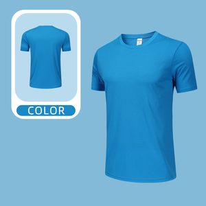 เสื้อยืดคอกลมแขนสั้นผู้ชาย สีพื้น ดูดซับความชื้น ทรงเข้ารูป โพลีเอสเตอร์ 100% ใส่ได้ทุกฤดู - Product Image 6