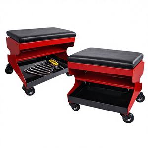 Rolling Creeper Stool with <b>Storage</b> Drawer Padded <b>Seat</b> Heavy Duty Garage Mechanic <b>Seat</b> 4 Swivel Casters GAPGAR021 - Product Image 1