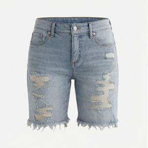 Breathable Denim Shorts For Women Cotton <b>Button</b> Closure Female Booty <b>Jeans</b> Adult Girls Customized Color Casual Fashion - Product Image 1