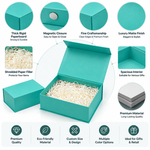 Caja de regalo rígida personalizada, caja de embalaje de lujo con cierre magnético para joyería, cosméticos, ropa, regalos y marcas premium - Product Image 2