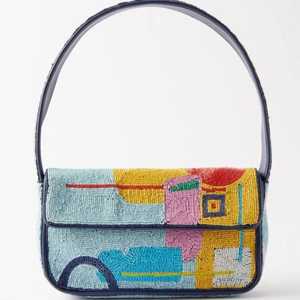 Wholesale Vintage Style Beaded Floral Crossbody Bag Exquisite <b>Sequin</b> Embroidery Women’s Wedding Party <b>Handbag</b> - Product Image 2