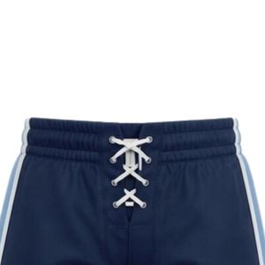 Pantalones Cortos Deportivos Sublimados para Hombre, Color Negro y Azul, con Estampado de Hockey sobre Hielo, Cordón Ajustable, Franja Lateral, Ropa Deportiva de Equipo, Pantalones Cortos de Alto Rendimiento - Product Image 3