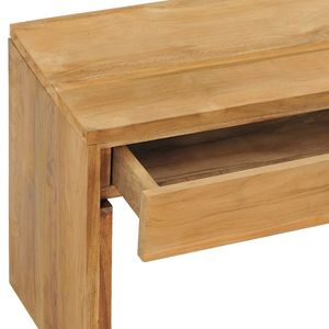 Meuble TV de taille moyenne en teck naturel, support en teck massif avec une élégance raffinée - Product Image 6