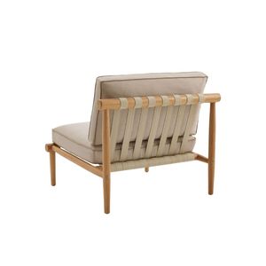 เก้าอี้พักผ่อนในสวน Veloura The Langham Modern Rope Teak  โซฟาสำหรับระเบียงกลางแจ้ง คอลเลคชั่นเฟอร์นิเจอร์หรูหราสำหรับรีสอร์ท - Product Image 3