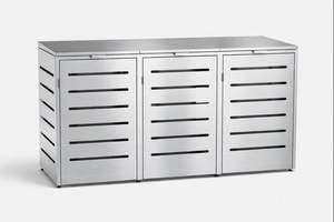 OEM/ODM Fabriqué au Vietnam, poubelle extérieure simple en métal, pliable, résistante à l'eau, avec couvercle décoratif, pour jardin EDPTBC000 - Product Image 2