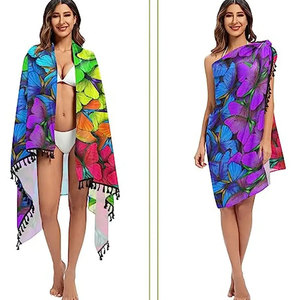 Women <b>Beach</b> Sarong Cover Up Lightweight <b>Wrap</b> Skirt Swimwear Cover Up Summer Vacation Resort Wear Sarongs For Ladies - Product Image 4