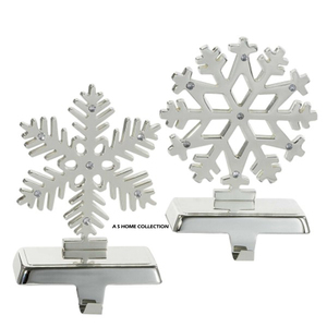 Fantastic Design Silver Metal Christmas Stocking Hanger <b>Hook</b> Mantelpiece Home Decor Festive Snowflake Accent Blank Sublimation - Product Image 5