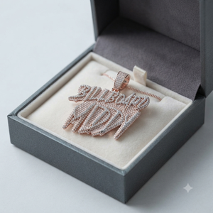 Colgante de Lujo Unisex de Plata 925 Bañado en Oro Rosa con Letra Personalizada de Corte Brillante, Moissanita, Joyería Hip Hop Bling, Regalo - Product Image 6