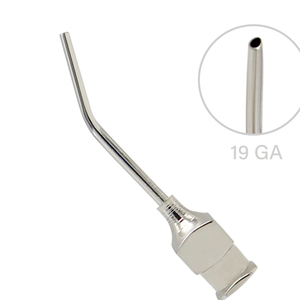 Cánula de Irrigación Modelo Bonn, Punta Plana 19G, Cánula de Irrigación Oftálmica de Acero Inoxidable, Instrumento para Cirugía Ocular - Product Image 1