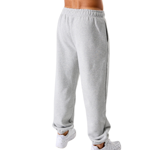 Pantalon de jogging unisexe gris chiné en molleton, mélange de coton doux, coupe décontractée, pantalon de survêtement, fabrication OEM, approvisionnement en gros personnalisé - Product Image 3