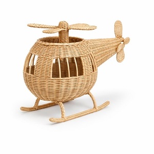 Cesta de Almacenamiento de Mimbre Tejida a Mano, Forma Redonda Natural, Tapa Desmontable, Organizador para Habitación Infantil, Tipo Vertical - Product Image 2