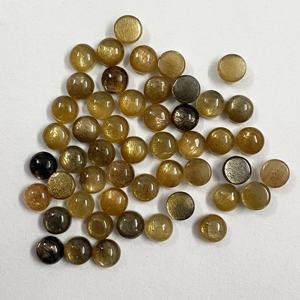 อัญมณีทรงกลมเรียบเงางามสีทองธรรมชาติ4มม. อัญมณีหลวมขายส่งจากผู้ผลิตทั่วไป - Product Image 4