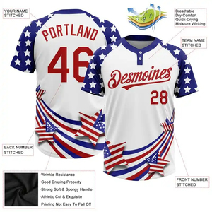 Camiseta de Béisbol Unisex Personalizada, Transpirable, Ligera, 100% Poliéster, Talla Grande, Secado Rápido, Antibacteriana, Ropa Deportiva Corta - Product Image 3