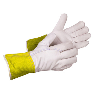 Gants de soudage TIG en cuir pleine fleur et croûte de vachette de qualité supérieure, robustes, doux et confortables, pour la lutte contre les incendies et le barbecue - Product Image 5