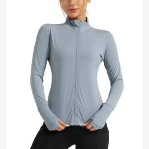 <b>Yoga</b> <b>Jacket</b> Women's Custom Logo Gym & Sport Use Top Breathable Slim Full Zip <b>Jacket</b> With Stand Collar Casual Look <b>Yoga</b> <b>Jacket</b> - Product Image 5