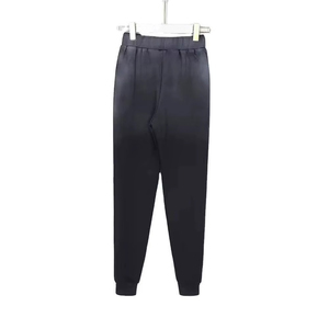 Unisex <b>Black</b> Polyester Tracksuit <b>Pants</b> Elastic Waist Casual Solid Color Full Length Regular Fit Autumn Wear - Product Image 4
