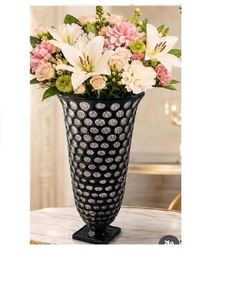 Pot à bougie cylindrique en verre cristal avec des taches noires, résistant à la chaleur, fait main, décoration de Noël pour la maison, porte-bougie votif - Product Image 4