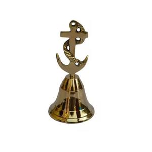 Campana de mano vintage con mango de metal para servicio en hoteles, mostradores de recepción, restaurantes, atención al cliente. - Product Image 6