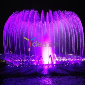 Fuente de Agua Musical Redonda con Control DMX, Iluminación LED, Acero Inoxidable y Diseño Moderno para Paisajes - Product Image 4
