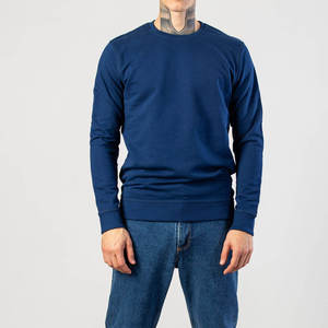 Custom Men's Heavyweight 100% Cotton Slim Fit Winter Sweatshirts with Front Logo Long Sleeve <b>Thick</b> <b>Fleece</b> Jumper - Product Image 5
