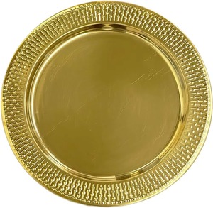 Metal brass Hotel <b>Table</b> Decoration Food Serving Charger Plated Vintage <b>Top</b> <b>Sale</b> Wedding and Event Food Dinnerware Charger Plate - Product Image 4