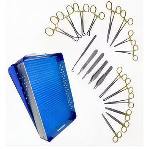 Kit d'instruments manuels en acier pour chirurgie des tissus mous orthopédiques, certifié CE Classe I, pour interventions sur petits animaux, 1 chirurgical - Product Image 3