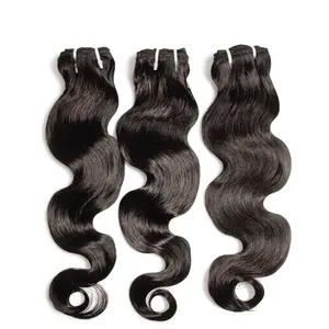 ผมแท้ Remy Hair แบบ Body Wave สีดำธรรมชาติ 100% ไม่ผ่านการแปรรูป ฐานไหม HD โปร่งใส ปรับขนาดได้ - Product Image 6