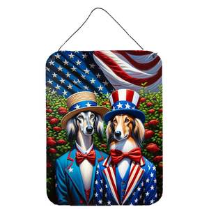 All American Saluki Wall <b>Door</b> Hanging Prints Aluminum Metal <b>Sign</b> <b>for</b> Kitchen Home Decor Front <b>Door</b> Plaque 12x16 Multicolor NEW - Product Image 1