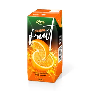 Fabricante de Vietnam Caja de papel de 200ml Bebida de jugo de naranja Empresa de bebidas de Vietnam Precio razonable Refresco