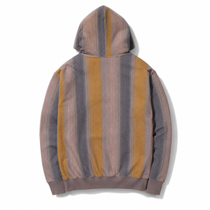 Sudadera con Capucha a Rayas para Hombre SINEWY SPORTS, Corte Regular, Felpa Francesa de Algodón, Informal, para Otoño, con Bolsillo Delantero - Product Image 3