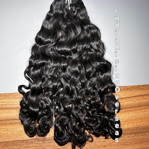 High Quality Raw Indian Human Hair Natural <b>Curly</b> Cuticles Aligned Tangle Free Unprocessed Single Donor Hair <b>Extensions</b> - Product Image 2