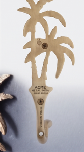 Palm Tree Design Handcrafted Vintage Wall <b>Hooks</b> in Durable Metal with Eco-Friendly Finish <b>For</b> Towels and Door <b>Hanging</b> Display - Product Image 2