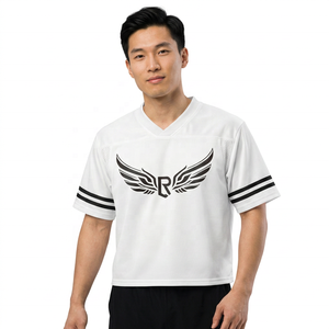 <b>V</b>-<b>Neck</b> Regular Sleeve <b>T</b>-<b>Shirt</b> <b>Oversized</b> Loose Fit Knitted Solid White Men's Casual 100% Polyester Eco-Friendly Breathable Quick - Product Image 2