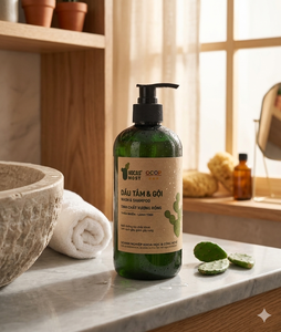 Nocas Shampooing et Gel Douche Nettoyant en Profondeur 500ml à l'Extrait Naturel de Cactus et Menthe Poivrée, Gel Douche Herbal pour Femmes Tous Types de Peau - Product Image 6