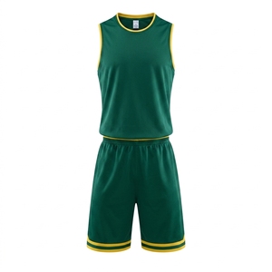 Conjunto de camiseta de baloncesto azul unisex, camiseta sin mangas de malla con pantalones cortos de cintura elástica, ropa que absorbe la humedad para todas las estaciones - Product Image 4