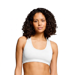 Soutien-gorge de sport pour femme, bleu marine, à maintien élevé, respirant, confortable, avec logo frontal, pour le yoga, la course, le fitness et les tenues décontractées - Product Image 6