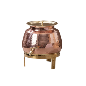 Luxury Pure <b>Copper</b> Water Dispenser With Leak-Proof Brass Tap Antique Engraved Design Matka Pot For Home & <b>Kitchen</b> Traditional - Product Image 6